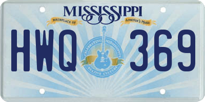 MS license plate HWQ369