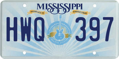 MS license plate HWQ397