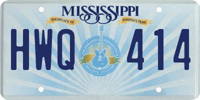 MS license plate HWQ414