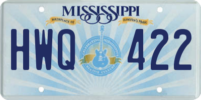 MS license plate HWQ422