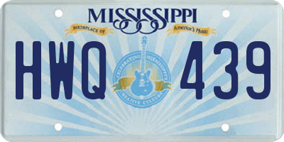 MS license plate HWQ439