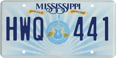 MS license plate HWQ441
