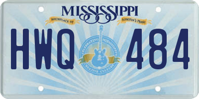 MS license plate HWQ484