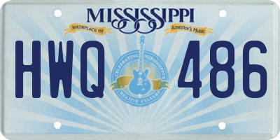 MS license plate HWQ486