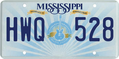 MS license plate HWQ528