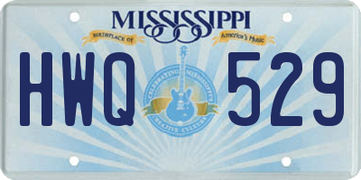 MS license plate HWQ529