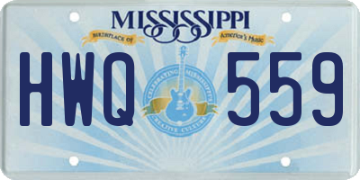 MS license plate HWQ559