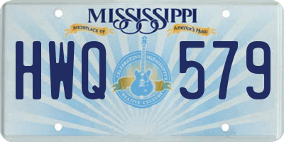 MS license plate HWQ579