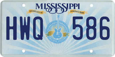 MS license plate HWQ586