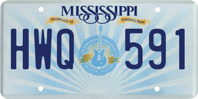 MS license plate HWQ591