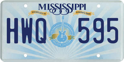 MS license plate HWQ595