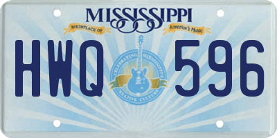 MS license plate HWQ596