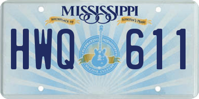 MS license plate HWQ611