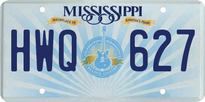 MS license plate HWQ627