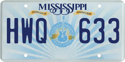 MS license plate HWQ633