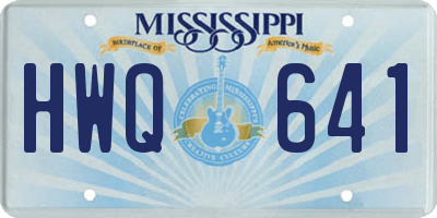 MS license plate HWQ641