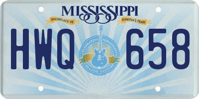 MS license plate HWQ658