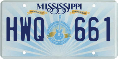 MS license plate HWQ661