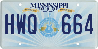 MS license plate HWQ664