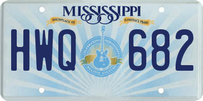 MS license plate HWQ682