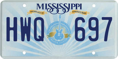 MS license plate HWQ697