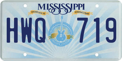 MS license plate HWQ719