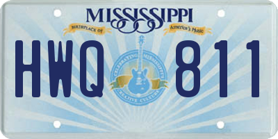 MS license plate HWQ811