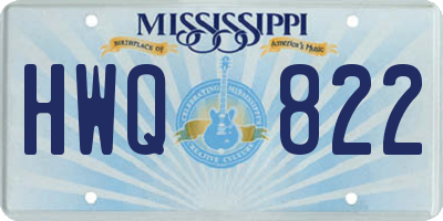 MS license plate HWQ822