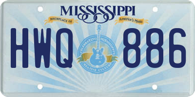 MS license plate HWQ886