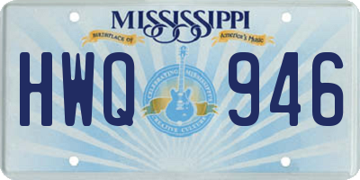 MS license plate HWQ946