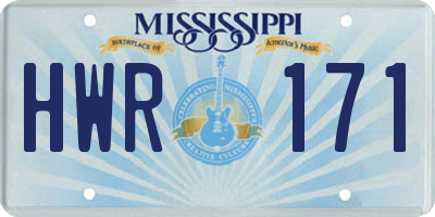 MS license plate HWR171