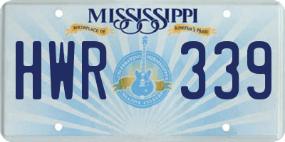 MS license plate HWR339