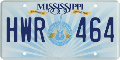 MS license plate HWR464