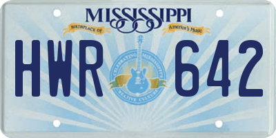 MS license plate HWR642
