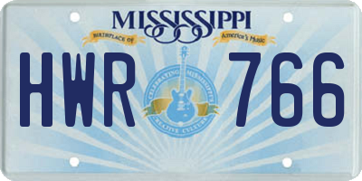 MS license plate HWR766