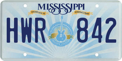 MS license plate HWR842
