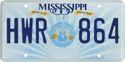 MS license plate HWR864