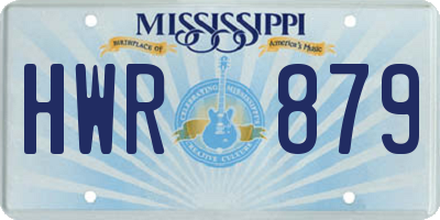 MS license plate HWR879