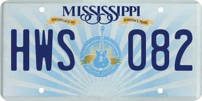 MS license plate HWS082