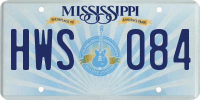 MS license plate HWS084