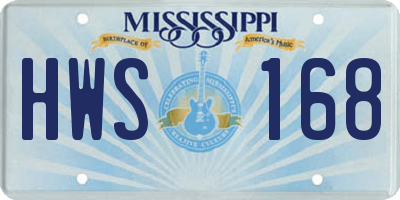 MS license plate HWS168