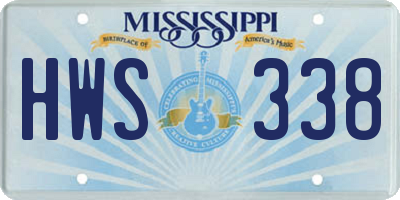 MS license plate HWS338