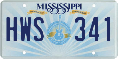 MS license plate HWS341