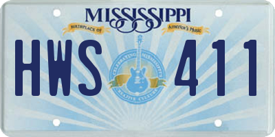 MS license plate HWS411