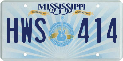MS license plate HWS414