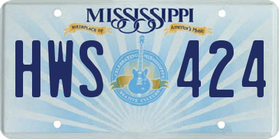 MS license plate HWS424