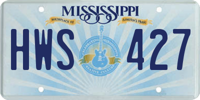 MS license plate HWS427