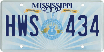 MS license plate HWS434
