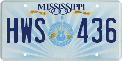 MS license plate HWS436