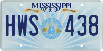 MS license plate HWS438